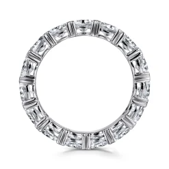 Clearance Gabriel & Co. Reine - 14K White Gold East West Oval Diamond Eternity Band - 2.15 ct