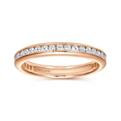Sale Gabriel & Co. Remie - 14K Rose Gold Channel Set Diamond Eternity Band - 0.55 ct