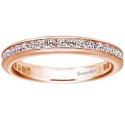 Sale Gabriel & Co. Remie - 14K Rose Gold Channel Set Diamond Eternity Band - 0.55 ct