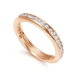 Sale Gabriel & Co. Remie - 14K Rose Gold Channel Set Diamond Eternity Band - 0.55 ct