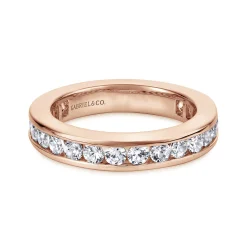 Discount Gabriel & Co. Remie - 14K Rose Gold Channel Set Diamond Eternity Band - 1.5 ct