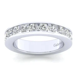 Online Gabriel & Co. Remie - 14K White Gold Channel Set Diamond Wedding Band - 1.55 ct