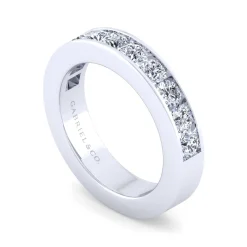 Outlet Gabriel & Co. Remie - 14K White Gold Channel Set Diamond Anniversary Band - 1 ct