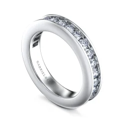 Discount Gabriel & Co. Remie - 14K White Gold Channel Set Diamond Anniversary Band - 1.05 ct