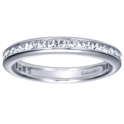 Hot Gabriel & Co. Remie - 14K White Gold Channel Set Diamond Eternity Band - 0.55 ct