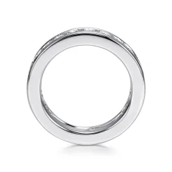 New Gabriel & Co. Remie - 14K White Gold Channel Set Diamond Eternity Band - 1.6 ct