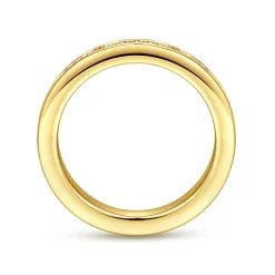 Discount Gabriel & Co. Remie - 14K Yellow Gold Channel Set Diamond Anniversary Band - 0.4 ct