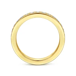 Hot Gabriel & Co. Remie - 14K Yellow Gold Channel Set Diamond Anniversary Band - 0.5 ct