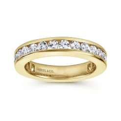 Hot Gabriel & Co. Remie - 14K Yellow Gold Channel Set Diamond Eternity Band - 1.5 ct