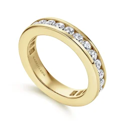 Hot Gabriel & Co. Remie - 14K Yellow Gold Channel Set Diamond Eternity Band - 1.5 ct