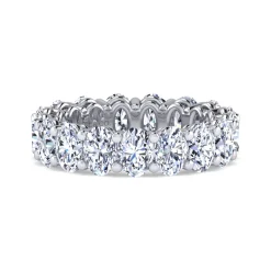 New Gabriel & Co. Renne - 14K White Gold Oval Diamond Eternity Band - 5.4 ct