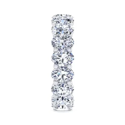 New Gabriel & Co. Renne - 14K White Gold Oval Diamond Eternity Band - 5.4 ct