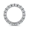 Best Gabriel & Co. Renne - 14K White Gold Oval Diamond Eternity Band - 4.75 ct