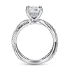 Discount Gabriel & Co. Rhapsody - 14K White Gold Round Twisted Diamond Engagement Ring