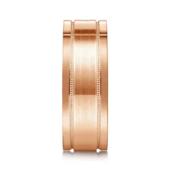 Hot Gabriel & Co. Rhys - 14K Rose Gold Diamond Men's Wedding Ring in Satin Finish