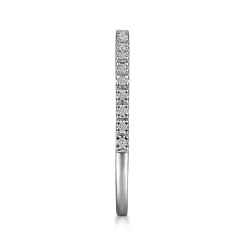 Hot Gabriel & Co. Rialle - Platinum Prong Set Diamond Wedding Band - 0.1 ct