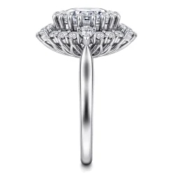 Sale Gabriel & Co. Ridley - 14K White Gold Oval Halo Diamond Engagement Ring