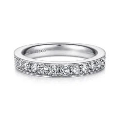 Sale Gabriel & Co. Rimmes - 14K White Gold Prong Channel Set Diamond Wedding Band - 0.75 ct
