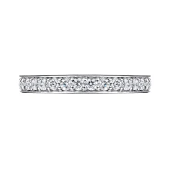 Hot Gabriel & Co. Rimmes - 14K White Gold Prong Channel Set Diamond Wedding Band - 0.45 ct