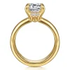 Discount Gabriel & Co. Robin - 14K Yellow Gold Emerald Cut Diamond Engagement Ring