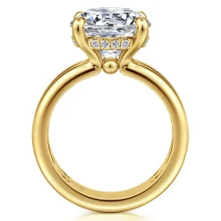 Sale Gabriel & Co. Robin - 14K Yellow Gold Round Diamond Engagement Ring