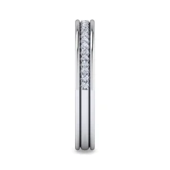 Online Gabriel & Co. Romana - 14K White Gold Channel Prong Diamond Anniversary Band - 0.13 ct