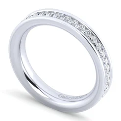 Hot Gabriel & Co. Romana - 14K White Gold Channel Prong Diamond Anniversary Band - 0.25 ct