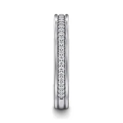 Online Gabriel & Co. Romana - 14K White Gold Channel Prong Diamond Anniversary Band - 0.2 ct