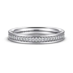Online Gabriel & Co. Romana - 14K White Gold Channel Prong Diamond Anniversary Band - 0.2 ct