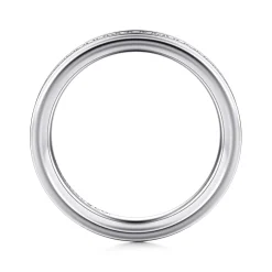 Online Gabriel & Co. Romana - 14K White Gold Channel Prong Diamond Anniversary Band - 0.2 ct