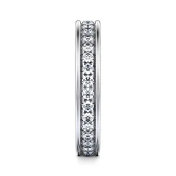 Hot Gabriel & Co. Romana - 14K White Gold Channel Set Diamond Eternity Band - 0.75 ct
