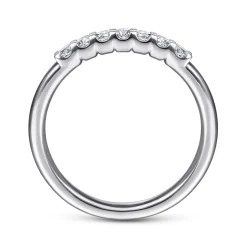 Hot Gabriel & Co. Ronda - 14K White Gold Round 7 Stone Diamond Anniversary Band - 0.23 ct