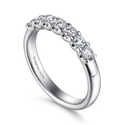 Online Gabriel & Co. Ronda - 14K White Gold Round 7 Stone Diamond Anniversary Band - 0.5 ct