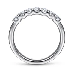 Online Gabriel & Co. Ronda - 14K White Gold Round 7 Stone Diamond Anniversary Band - 0.5 ct
