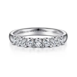 Online Gabriel & Co. Ronda - 14K White Gold Round 7 Stone Diamond Anniversary Band - 0.5 ct