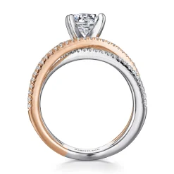 Online Gabriel & Co. Ronny - 14K White-Rose Gold Round Diamond Engagement Ring