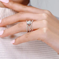 Online Gabriel & Co. Ronny - 14K White-Rose Gold Round Diamond Engagement Ring