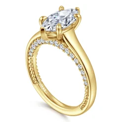 Gabriel & Co. Rosey - 14K Yellow Gold Marquise Shape Diamond Engagement Ring