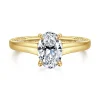 Sale Gabriel & Co. Rosey - 14K Yellow Gold Oval Diamond Engagement Ring