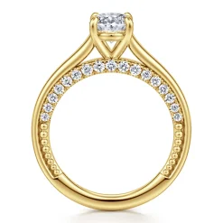 Sale Gabriel & Co. Rosey - 14K Yellow Gold Oval Diamond Engagement Ring