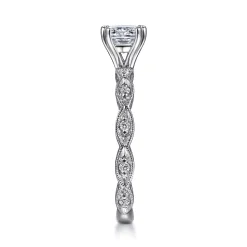 Gabriel & Co. Sadie - 14K White Gold Cushion Cut Diamond Engagement Ring