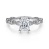 Sale Gabriel & Co. Sadie - 14K White Gold Rectangular Radiant Cut Diamond Engagement Ring