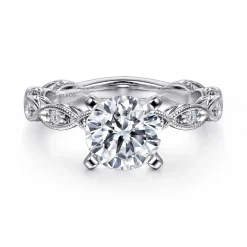 Online Gabriel & Co. Sadie - 14K White Gold Round Diamond Engagement Ring