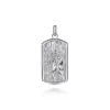 Hot Gabriel & Co. Saint Christopher Dog Tag Pendant 925 Sterling Silver