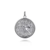 New Gabriel & Co. Saint Christopher Medallion Pendant 925 Sterling Silver