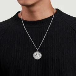 New Gabriel & Co. Saint Christopher Medallion Pendant 925 Sterling Silver