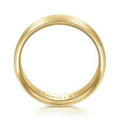 Hot Gabriel & Co. Samuel - 14K Yellow Gold 6mm - Men's Wedding Band in Satin Finish