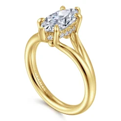 Outlet Gabriel & Co. Sanah - 14K Yellow Gold Split Shank Marquise Shape Diamond Engagement Ring