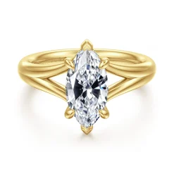 Outlet Gabriel & Co. Sanah - 14K Yellow Gold Split Shank Marquise Shape Diamond Engagement Ring
