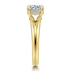 Online Gabriel & Co. Sanah - 14K Yellow Gold Split Shank Round Diamond Engagement Ring